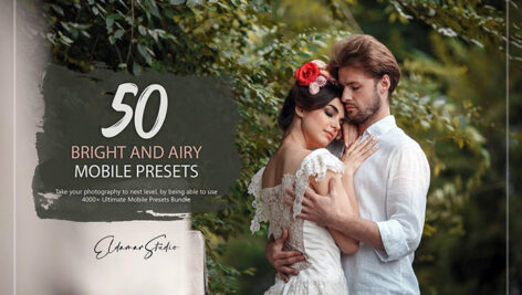 150 پریست لایت روم آتلیه عکاسی عروس Bright and Airy Mobile Presets Pack
