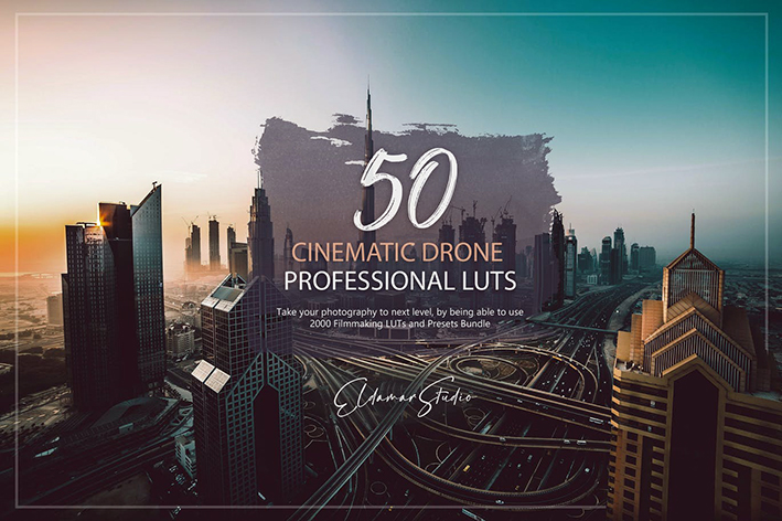 150 پریست لایت روم حرفه ای و LUTs رنگی سینمایی Cinematic Drone LUTs and Presets Pack