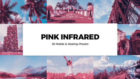 20 پریست لایت روم صورتی و کمرا راو و لات رنگی Pink Infrared Lightroom Presets