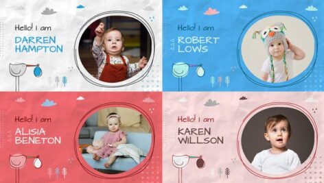 
پروژه ۲۰۲۱ افتر افکت با موزیک اسلایدشو کودک Baby Album Slideshow
