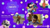 پروژه آماده پریمیر اسلاید شو رنگی کودکانه با موزیک Happy Kids Slideshow