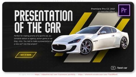 پروژه آماده پریمیر با موزیک تبلیغات اتومبیل Car Presentation