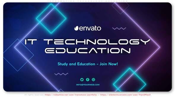 پروژه افتر افکت تبلیغات آموزشگاه کامپیوتر Information Technology Education
