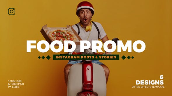 پروژه افتر افکت تبلیغات رستوران اینستاگرام Food Promo Instagram Post Story B86