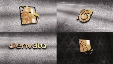 پروژه افتر افکت لوگو با موزیک 2021 افکت طلایی Carving Gold Logo