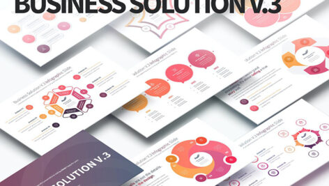قالب پاورپوینت اینفوگرافیک حرفه ای Business Solution V.3 PowerPoint Infographics