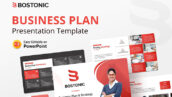 قالب پاورپوینت حرفه ای تم پلان تجاری Bostonic Business Plan PPT Presentation Template