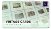 پروژه آماده پریمیر اسلایدشو افکت فریم قدیمی با موزیک Vintage Cards Slideshow