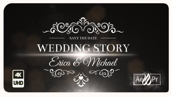 پروژه افتر افکت رزولوشن 4K تایتل فیلم عروسی Wedding Titles