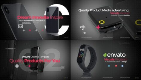 پروژه پریمیر حرفه ای با موزیک تبلیغات محصولات Visual Product Promo