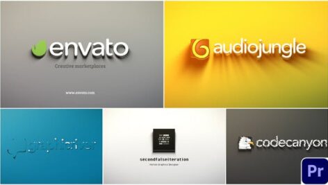
پکیج ۵ پروژه پریمیر لوگو حرفه ای با موزیک  Minimal Corporate Logo Pack