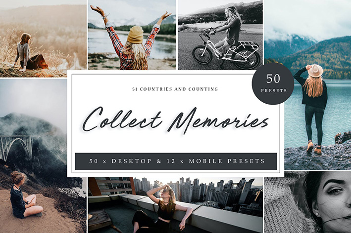 105 پریست لایت روم حرفه ای 2021 تم خاطرات Collect Memories Lightroom Presets
