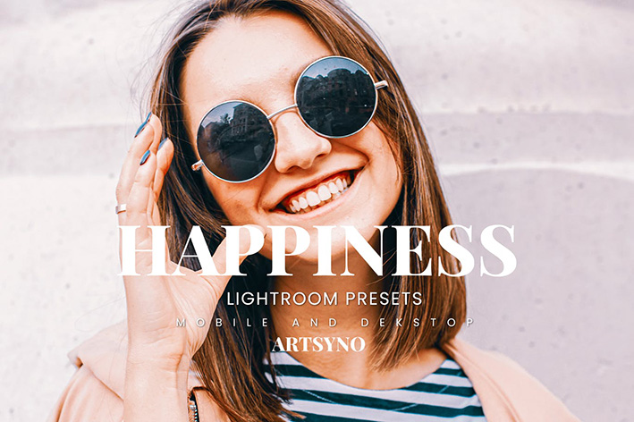 20 پریست لایت روم رنگی حرفه ای Happiness Lightroom Presets