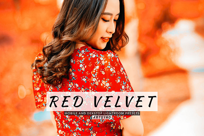 20 پریست لایت روم رنگی حرفه ای Red Velvet Lightroom Presets