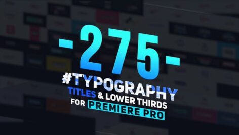 
۲۷۵ تایتل آماده پریمیر پرو ۲۰۲۱ حرفه ای Typography Titles and Lower Thirds