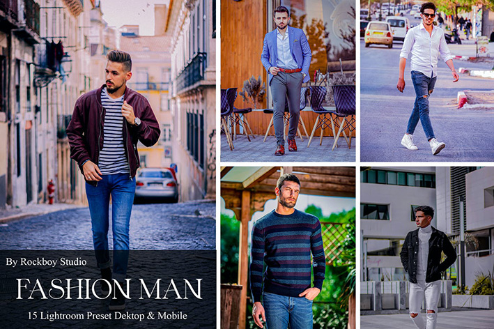 30 پریست لایت روم رنگی حرفه ای فشن مردانه Fashion Man Lightroom Presets