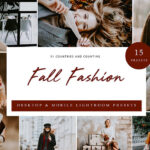 30 پریست لایت روم رنگی حرفه ای پاییزی فشن Lightroom Presets Fall Fashion