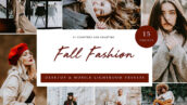 30 پریست لایت روم رنگی حرفه ای پاییزی فشن Lightroom Presets Fall Fashion