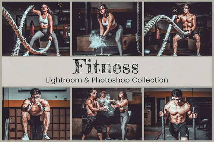 46 پریست لایت روم و اکشن فتوشاپ ورزش بدنسازی Fitness Lightroom Presets Photoshop