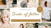30 پریست لایت روم رنگی حرفه ای تم زرد Shades of Yellow Lightroom Presets