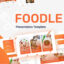 قالب پاورپوینت حرفه ای تم مواد غذایی Foodle Food Review Keynote Template