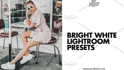 12 پریست لایت روم حرفه ای تناژ رنگی روشن Lightroom Presets Bright White