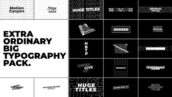 17 تایپوگرافی آماده پریمیر بهمراه ترانزیشن Extraordinary Big Typography