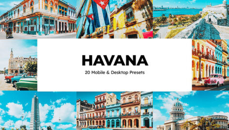 120 پریست لایت روم و لات رنگی و پریست کمرا راو فتوشاپ Havana Lightroom Presets LUTs