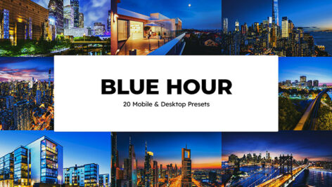 120 پریست لایت روم و لات رنگی و پریست کمرا راو فتوشاپ تم آبی Blue Hour Lightroom Presets LUTs
