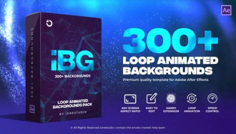 ۳۰۰ بکگراند آماده افتر افکت محصول ۲۰۲۲ جدید iBG 300 Loop Backgrounds