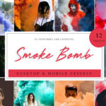36 پریست لایت روم رنگی 2022 حرفه ای تم دود رنگی Smoke Bomb Lightroom Presets