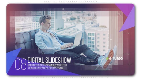 پروژه آماده افترافکت 2022 معرفی شرکت و خدمات Digital Corporate Slideshow