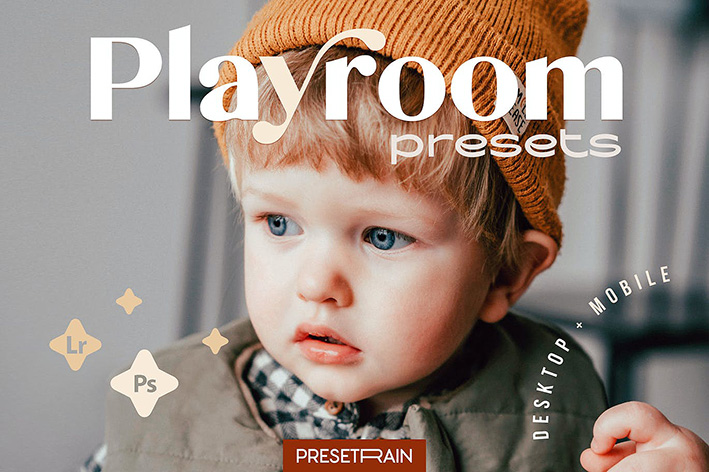 45 پریست لایت روم کودک تم اتاق بازی Playroom Children Lightroom Presets
