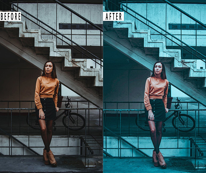 9 پریست لایت روم پرتره سینمایی و اکشن فتوشاپ Moody Portrait Photoshop Action Lightrom Preset