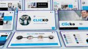 قالب پاورپوینت 2022 و گوگل اسلایدر حرفه ای تم تجاری Clicko Business Presentation PowerPoint Template