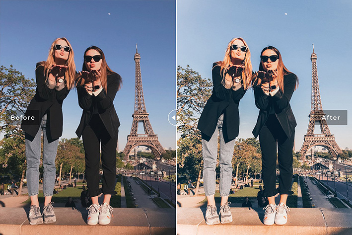 40 پریست لایت روم و پریست کمرا راو و اکشن فتوشاپ تم پاییز در پاریس Fall in Paris Lightroom Presets