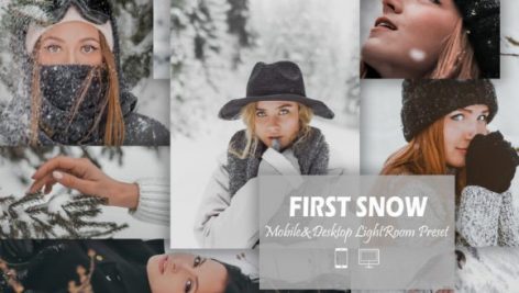 24 پریست لایت روم فوق حرفه ای زمستانی تم اولین برف First Snow Lightroom Presets