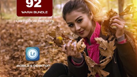 پکیج 92 پریست لایت روم 2023 تم رنگی گرم Warm Bundle Lightroom presets premium collection
