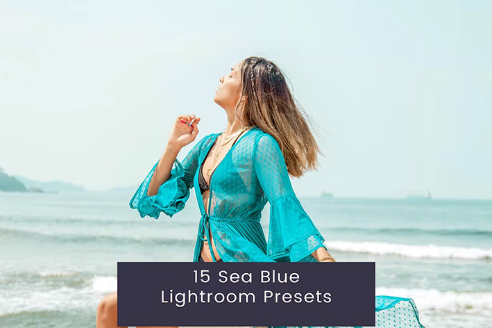 15 پریست لایت روم حرفه ای 2023 تم دریای آبی Sea Blue Lightroom Presets