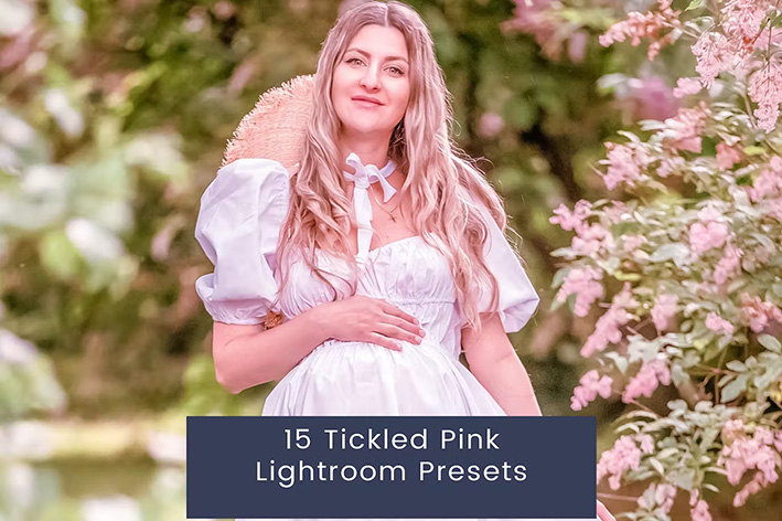 15 پریست لایت روم حرفه ای 2023 تم صورتی Tickled Pink Lightroom Presets