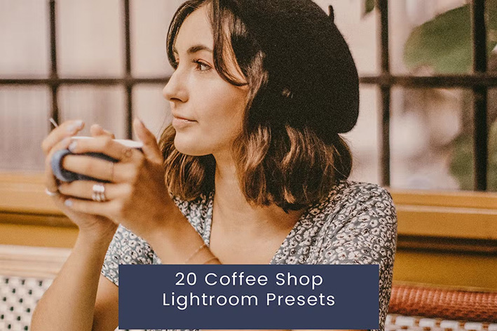 20 پریست لایت روم حرفه ای 2023 تم کافی شاپ Coffee Shop Lightroom Presets