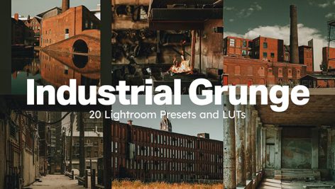 80 پریست لایت روم حرفه ای 2023 تم کارخانه قدیمی Industrial Grunge Lightroom Presets and LUTs
