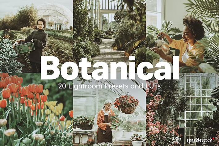 80 پریست لایت روم حرفه ای 2023 تم گیاه شناسی Botanical Lightroom Presets and LUTs