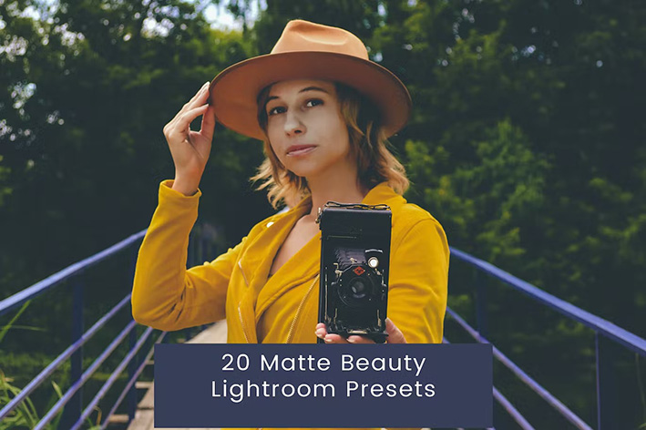 20 پریست لایت روم حرفه ای 2023 تم مات Matte Beauty Lightroom Presets