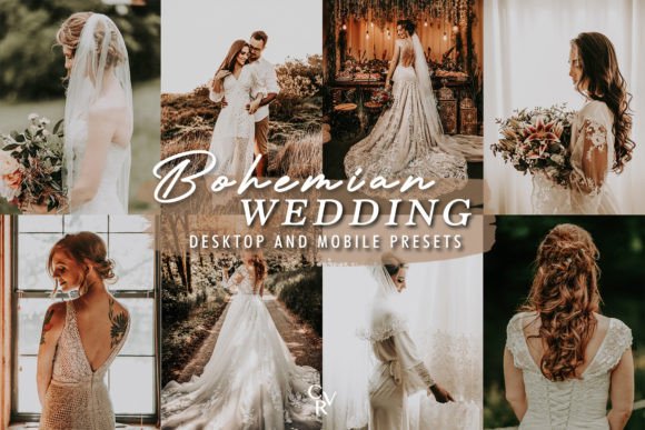 20 پریست لایت روم رنگی فوق حرفه ای عکس عروسی Bohemian Wedding Lightroom Presets