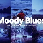 80 پریست لایت روم و لات رنگی 2023 حرفه ای تم آبی Moody Blues Lightroom Presets and LUTs