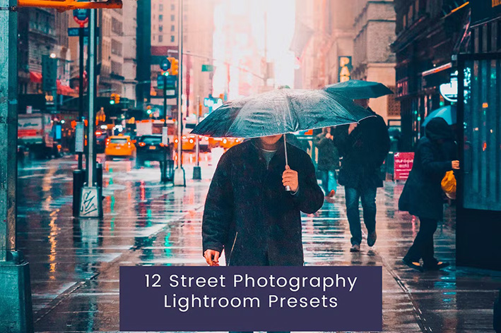 12 پریست لایت روم حرفه ای 2023 تم عکاسی خیابانی Street Photography Lightroom Presets