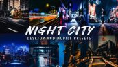 20 پریست لایت روم رنگی سینماتیک حرفه ای عکاسی در شب Night City Lightroom Presets