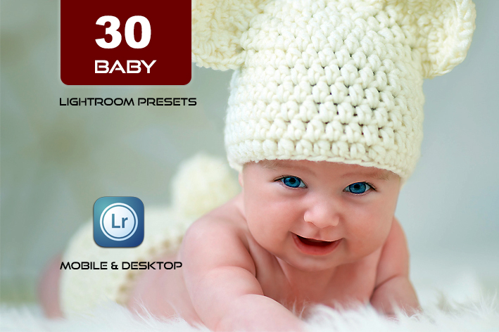 30 پریست لایت روم رنگی سینماتیک فوق حرفه ای عکاسی کودک Baby Lightroom Presets Graphic