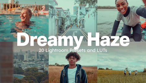 80 پریست لایت روم و لات رنگی 2023 حرفه ای تم مه رویایی Dreamy Haze Lightroom Presets and LUTs
